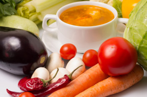 Suppe mit Gemüse