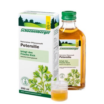 Schoenenberger Naturreiner Heilpflanzensaft Petersilie, bio (200ml) fördert die Durchblutung der Harnweg