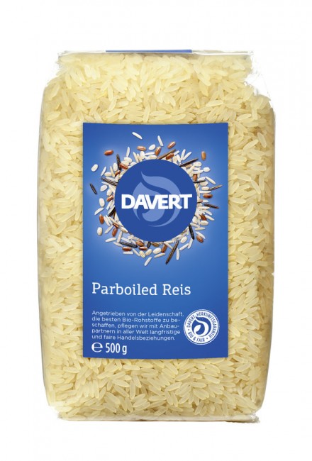 Davert : Parboiled Reis, Langkorn, bio (500g)