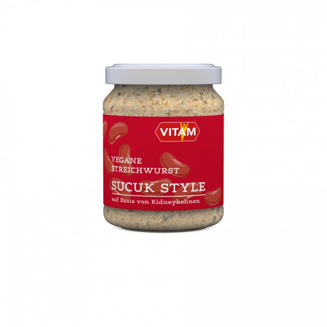 VITAM : *Bio vegane Streichwurst Sucuk Style auf Basis von Kidneybohnen (115g)