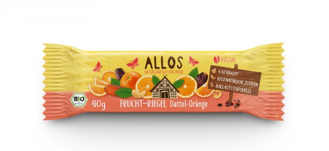 Allos : *Bio Frucht-Riegel Dattel Orange (40g)