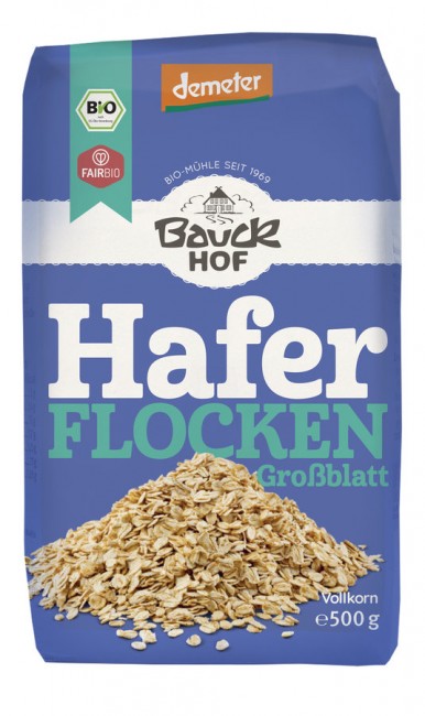 Bauckhof : Haferflocken Großblatt Demeter (500g)