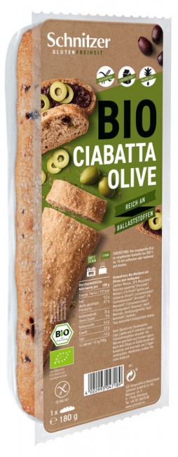 Schnitzer GLUTENFREIHEIT : *Bio Bio Ciabatta Olive (180g)