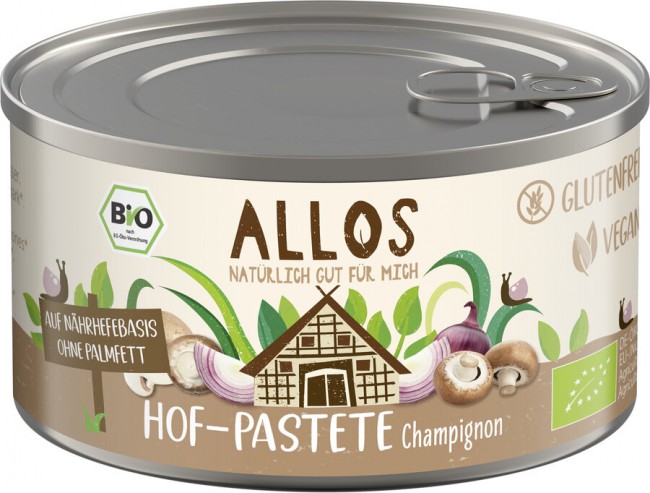 Allos : *Bio Hof-Pastete mit Champignons (125g)