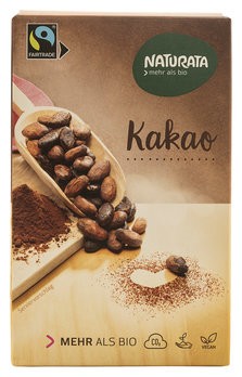 Naturata Bio Kakao schwach entölt in der 125g Packung, aus fairem Handel
