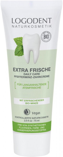 Logona : EXTRA FRISCHE daily care Pfefferminz Zahncreme, bio (75ml)**