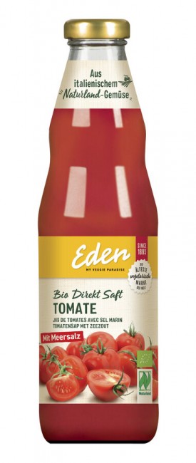 Eden my veggie paradise : *Bio Bio Direkt Saft Tomate mit Meersalz (750ml)