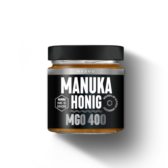 Madhu : Manuka-Honig MGO 400 Schwarz (500g)