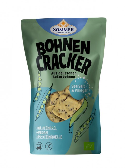 SOMMER : *Bio Bio Bohnen Cracker Sea-Salt &amp; Vinegar glutenfrei vegan (100g)