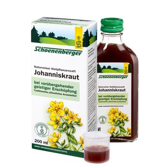 Schoenenberger naturreiner Heilpflanzensaft Johanniskraut bio 200ml zur Linderung von Nervosität