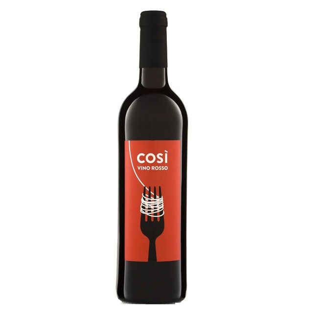 Bio Rotwein mild aus Italien Così Rosso 0,75l