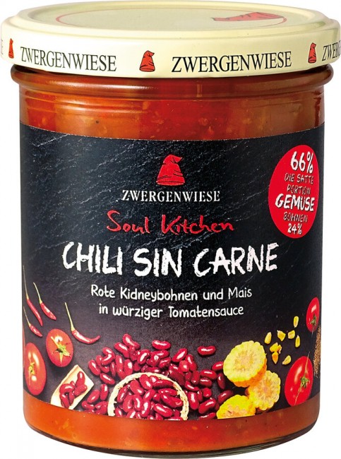 Zwergenwiese : Soul Kitchen Chili sin Carne, bio (370ml)