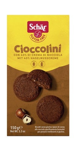 Dr.Schär Cioccolini Glutenfreie Kekse mit Kakaocremefüllung 150g