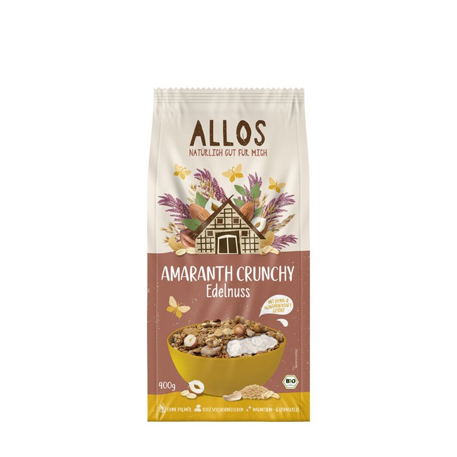 Allos : Amaranth Crunchy Edelnuss, bio (400g)