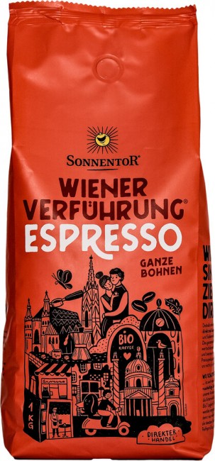 Sonnentor : *Bio Espresso Kaffee ganze Bohne Wiener Verführung®, Großpackung (1000g)