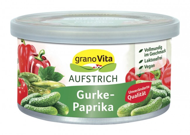 granoVita : Veganer Brotaufstrich mit Gurke und Paprika (125g)