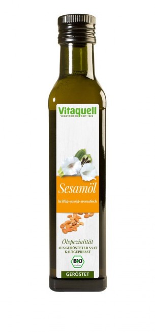 Geröstetes Sesam-Öl für Asiatische Speißen Vitaquell 250ml bio