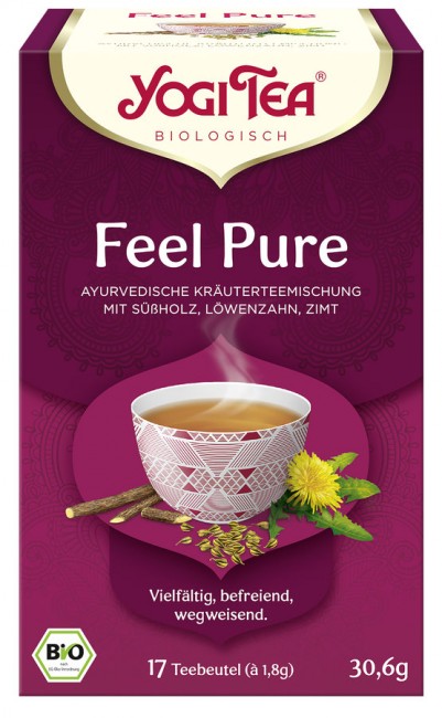 Yogi Tea Pure Tee mit Löwenzahn und Anis, bio (17 Teebeutel)