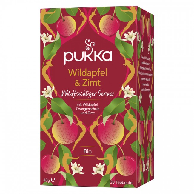 Pukka : *Bio Pukka Bio-Gewürz-Früchtetee Wildapfel &amp; Zimt, 20 Teebeutel (20x2g)
