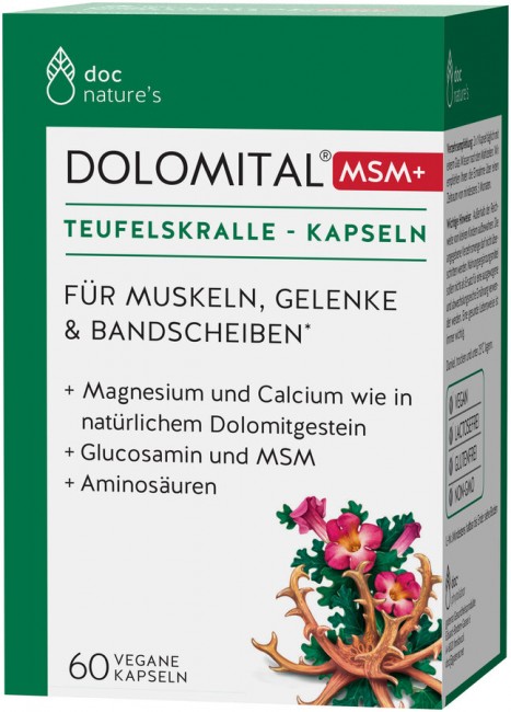 doc phytolabor : doc nature?s DOLOMITAL® MSM+ TEUFELSKRALLE-KAPSELN (60St)