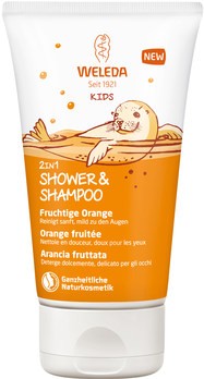 Weleda : Kids 2in1 Shower & Shampoo Fruchtige Orange (150ml)