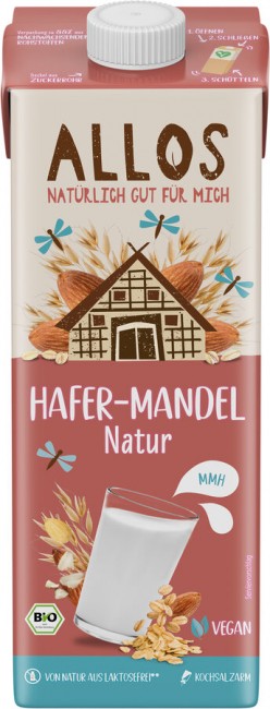 Allos : *Bio Hafer-Mandel Natur Drink (1l)