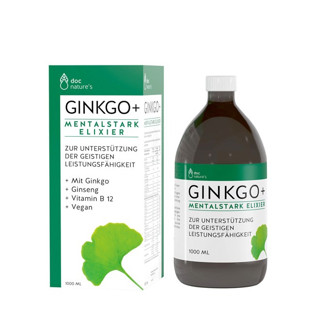 DOC Phytolabor : doc nature’s Ginkgo + Mentalstark Elixier (1000ml)**