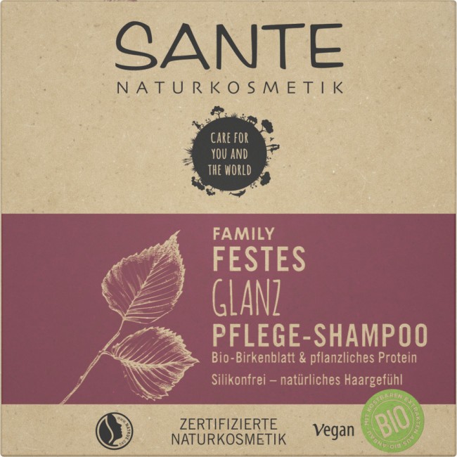 Sante : Festes Shampoo 2in1 Glanz, bio (60g)