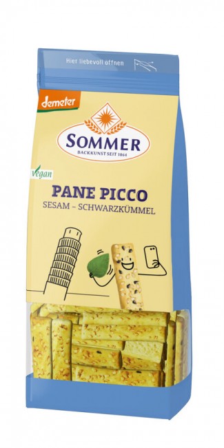 SOMMER : *Bio Demeter Pane Picco mit Sesam und Schwarzkümmel (150g)
