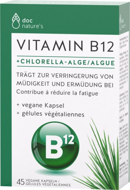 DOC Phytolabor : doc nature's Vitamin B12 + Chlorella-Algen Kapseln (45 Stk)