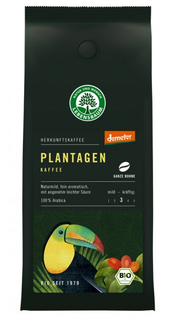 Lebensbaum : Plantagen Kaffee ganze Bohnen, demeter, bio (250g)