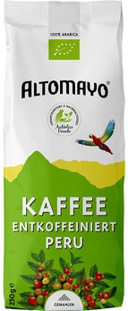 Altomayo BIO Kaffee 250g entkoffeiniert und von Bitterstoffen weitgehend reduziert -  gemahlen