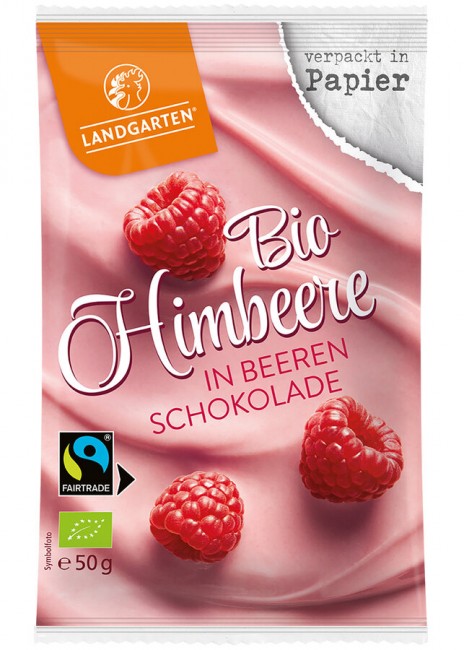 Landgarten : Bio Himbeere in Zartbitter-Schokolade (50g)