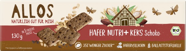 Allos : *Bio Hafer Nutri + Keks Schoko (130g)