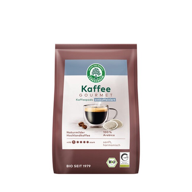 Lebensbaum : Caffee Crema Pads entkoffeiniert, bio (18 Stk)