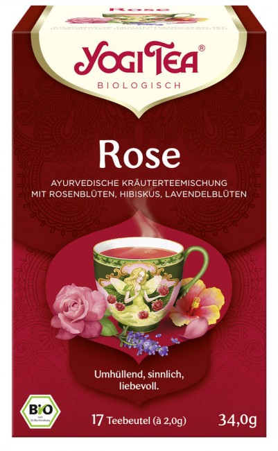 Yogi Tea Rose Tao Tee mit  Rose Linde und Lavendel Kurkuma und Kardamom sinnliches Erlebnis