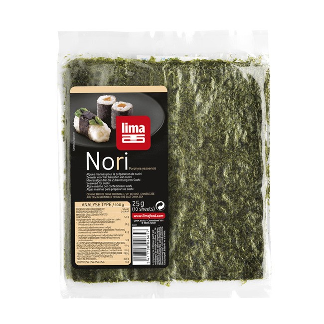Nori Blätter (wilde Wakame Alge) von Lima 25g