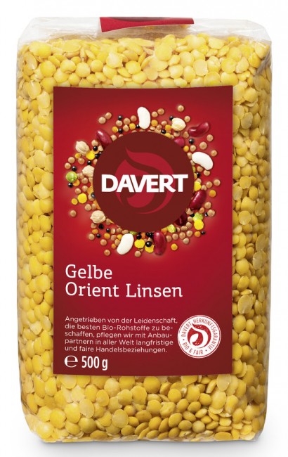 Davert : Gelbe Orient Linsen, bio (500g)