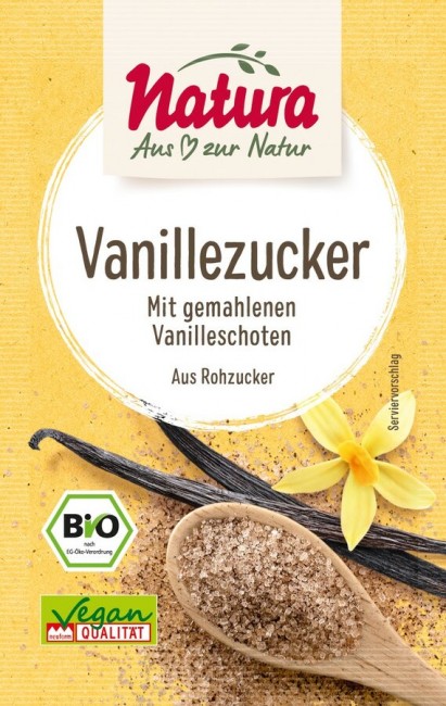 Natura Bio : *Bio Bio Vanille-Zucker mit Rohzucker 5er-Pack (40g)