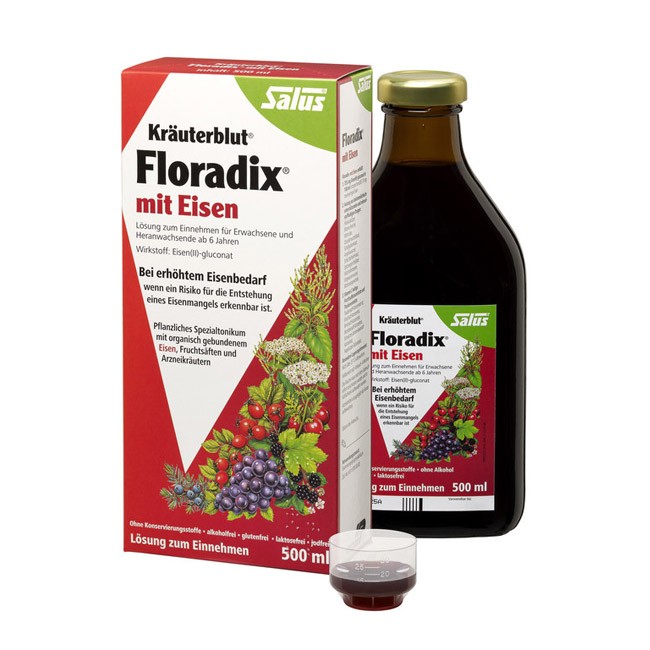 Gegen Eisenmangel - 500ml Salus Kräuerblut Floradix