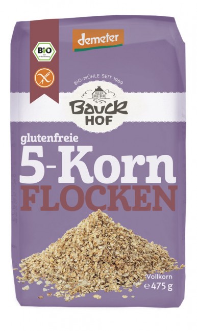 Bauckhof : Demeter 5-Korn-Flocken, glutenfrei (475g)