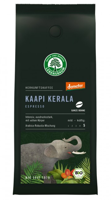 LEBENSBAUM : *Bio Kaapi Kerala Espresso, ganze Bohne (250g)