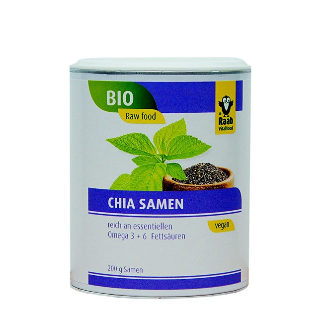 Raab Chia Samen in Bio-Qualität in der 200g Dose