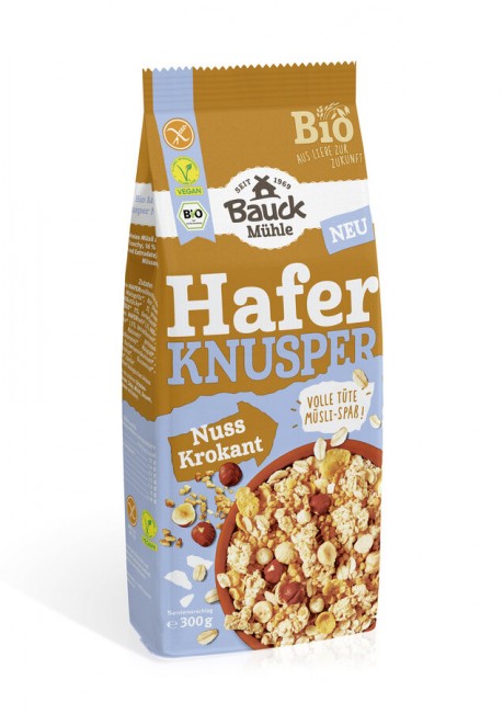 Bauck Mühle : *Bio Hafer Knusper Müsli Nuss Krokant Bio gf (300g)