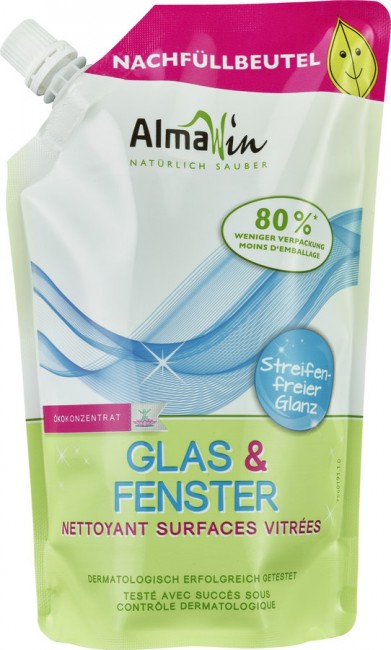 AlmaWin : Glas- und Fensterreiniger Nachfüllbeutel (500ml)
