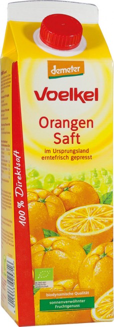 Orangensaft in Demeter Qualität von Voelkel - 1 Liter Bio Direktsaft
