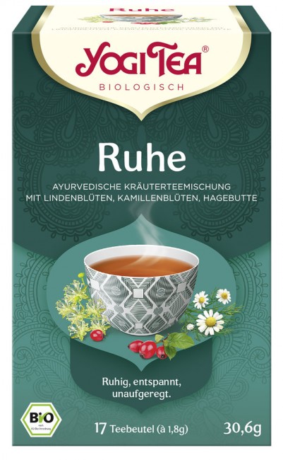 In die Ruhe kommen mit Linde und Kamille im Ruhe Tee von Yogi Tea in Bio Qualität