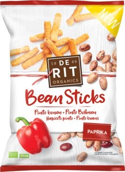 De Rit : Bean Sticks Paprika, Pinto Bohnen Chips, bio (75g)