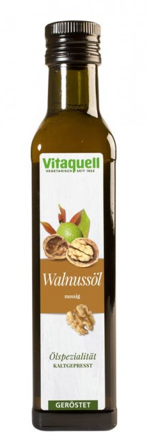 Natives Kaltgepresstes Walnussöl von Vitaquell in Bio-Qualität 250ml