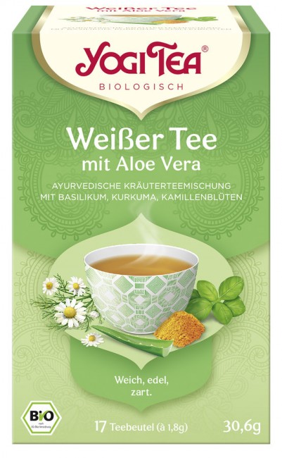 Weißer Bio Tee Aloe Vera - 17 Teebeutel von Yogi Tea